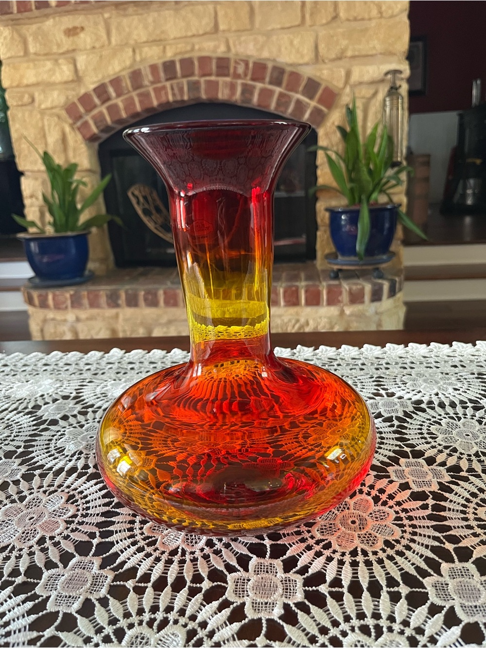 Handblown Blenko Glass Vase –